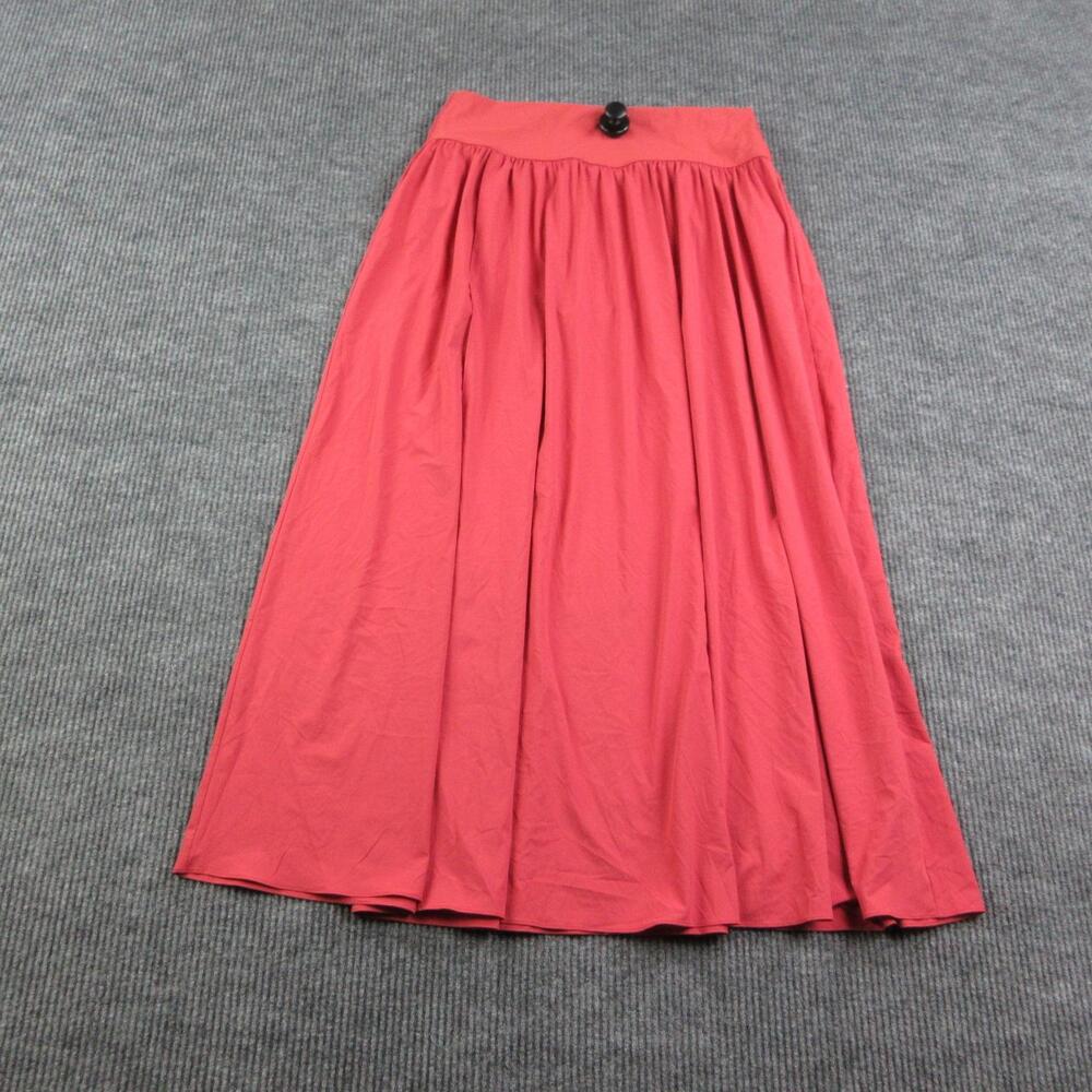 Halara Skirt Womens XL Coral Pink Maxi Pleated Elastic Waist Built In Shorts